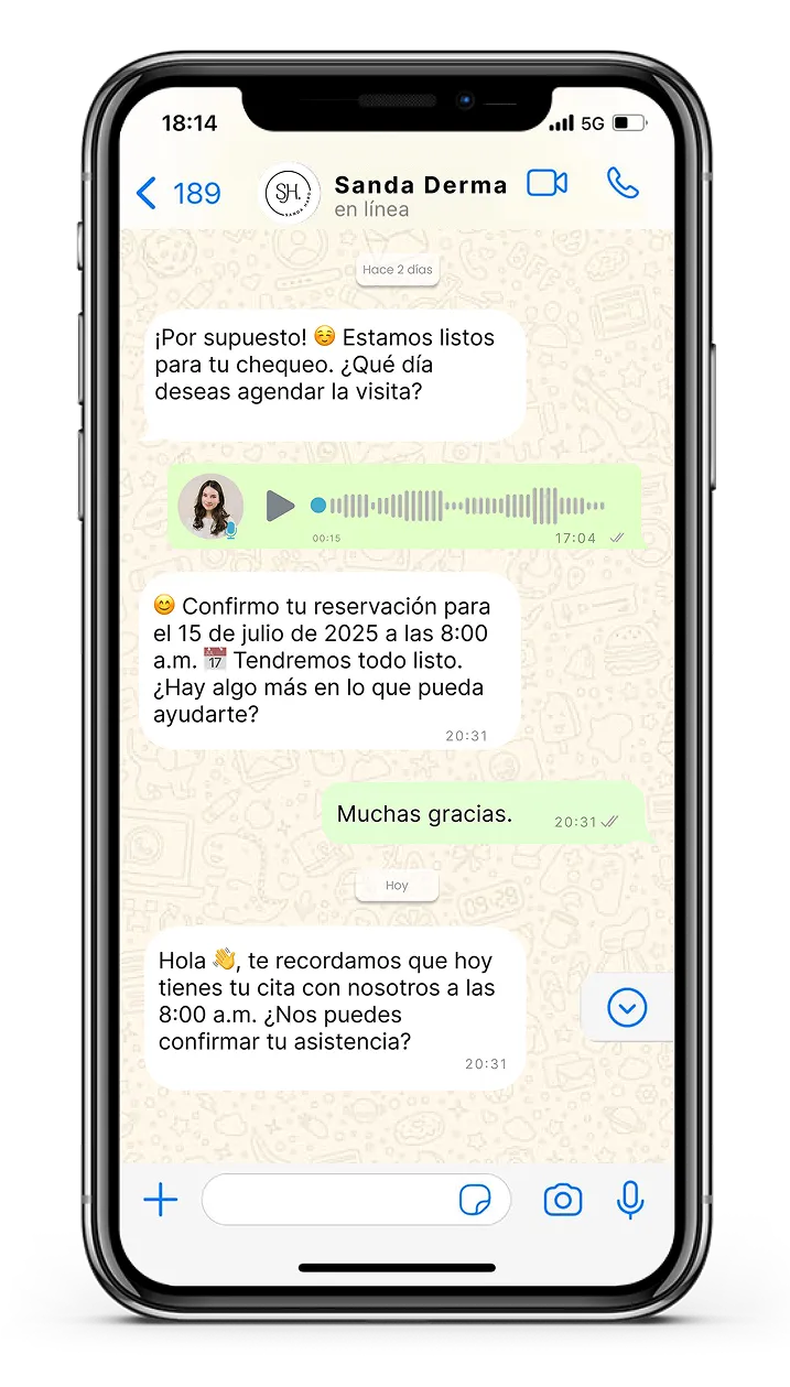 Reminder conversation example